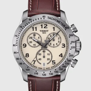 Montre Tissot V8 Quartz Chronographe homme – vue de face, cadran – Maroc
