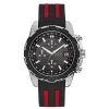 Guess Octane Chronograph Black Dial Two Tone Silicone Strap