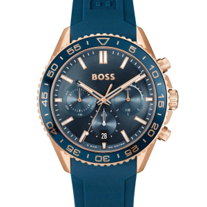 BOSS Blue Runner Men’s Chronograph Watch with Silicone