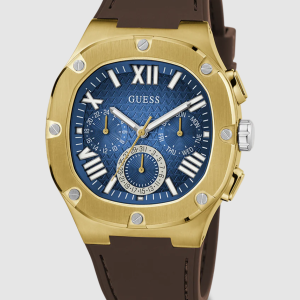 GUESS Mens Burgundy Gunmetal Multi-function Watch GW0571G5