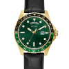 guess leather analog green dial men’s watch