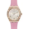 Guess Cosmo Pink Silicone Strap Watch for Women