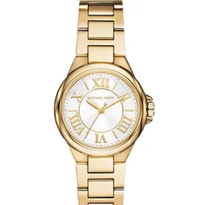 Montre Camille de Michael Kors en acier inoxydable dorée femme – vue de face, cadran doré, acier – Maroc