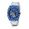 Guess Phoenix Analog Blue Dial White Silicone Strap