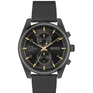 Montre Homme Boss Skytraveller - 1514150 Bracelet Acier Noir