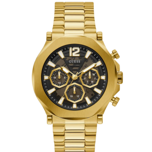 GUESS Mens Gold Tone Multi-function Watch,GW0539G2