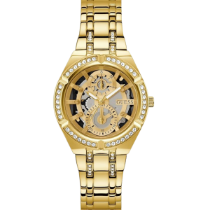 Montre multifonction GUESS pour femme en ton doré