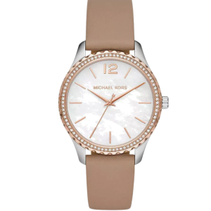Montre Michael Kors Layton à trois aiguilles en cuir effet truffe
