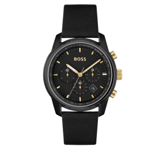 BOSS Men's TRACE Black Chronograph Watch
