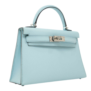 HERMES MINI KELLY MINI BLUE ZEPHYR EPSOM