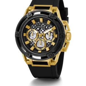 Montre Multifonction GUESS Pour Homme En Ton Doré et Noir