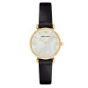 Montre Emporio Armani à deux aiguilles en cuir, noire, pour femme