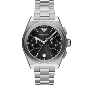 Montre Emporio Armani Federico chronographe cadran noir