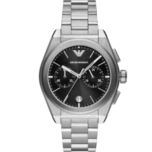 Montre Emporio Armani Federico chronographe cadran noir
