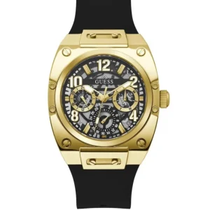 Montre Guess Prodigy GW0569G2 homme – vue de face, cadran noir, bracelet silicone – Maroc