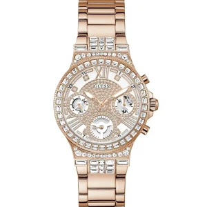 Montre Guess Moonlight GW0320L3 femme – vue de face, cadran or rose – Maroc