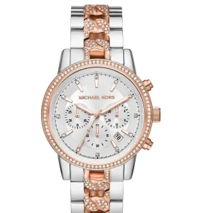 Montre Michael Kors Ritz MK6938 femme – vue de face, cadran doré – Maroc
