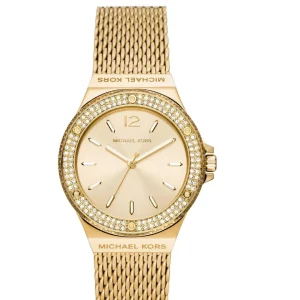 Montre Michael Kors Lennox MK7335 femme – vue de face, cadran doré – Maroc