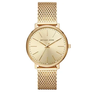 Montre Michael Kors Pyper MK4339 femme – vue de face, cadran doré – Maroc