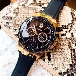 Guess Montre Femme Noir & Or W1053L7