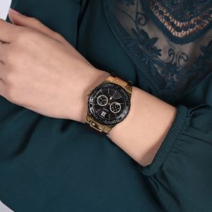 Guess Montre Femme Noir & Or W1053L7