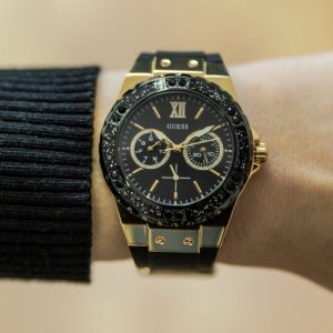 Guess Montre Femme Noir & Or W1053L7