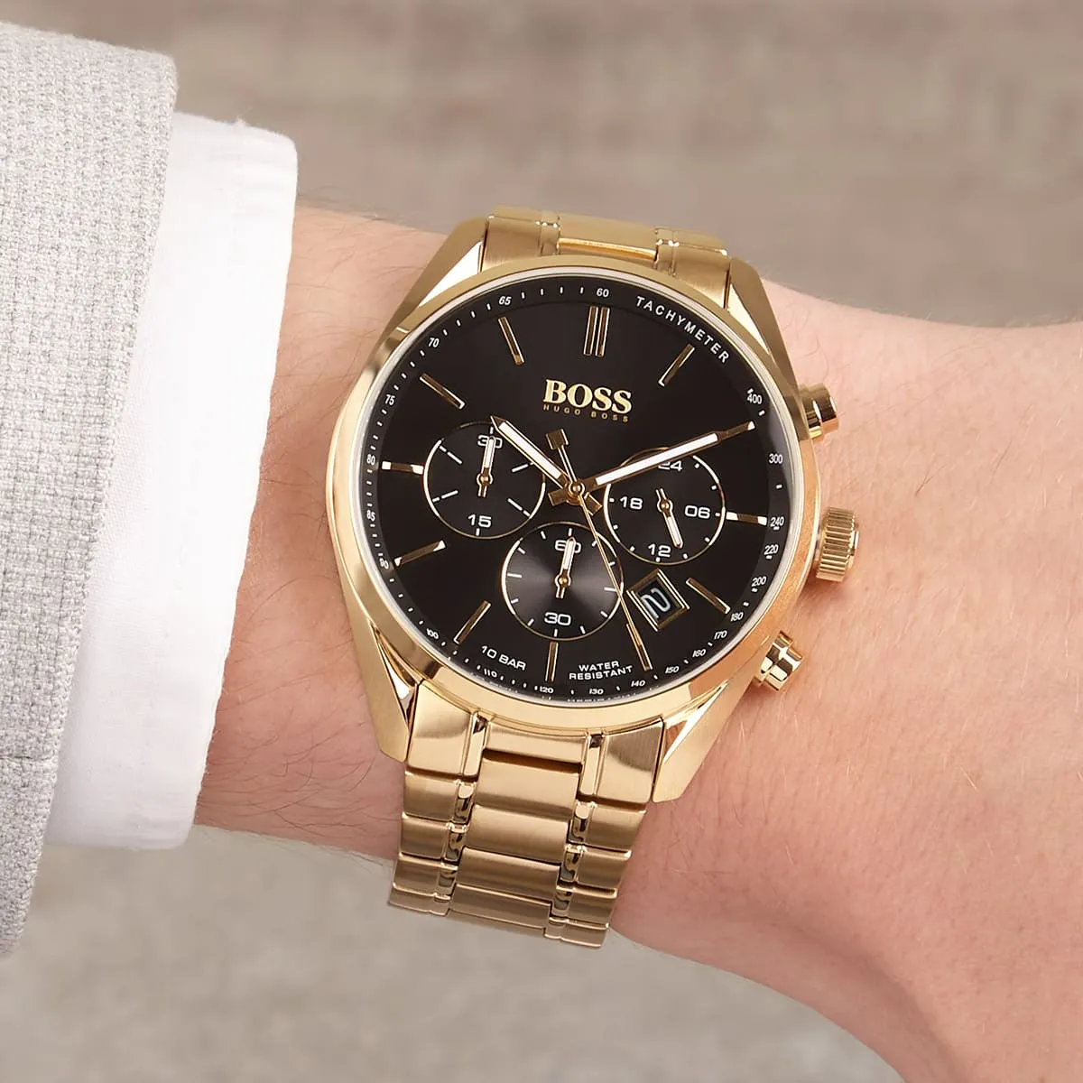 1513848-hugo-boss-watch-10bar-water-resistant-men-black-dial-metal-stainless-gold-strap-quartz-battery-analog-chronograph-champion_6 Montre Boss Champion Chronograph 1513848