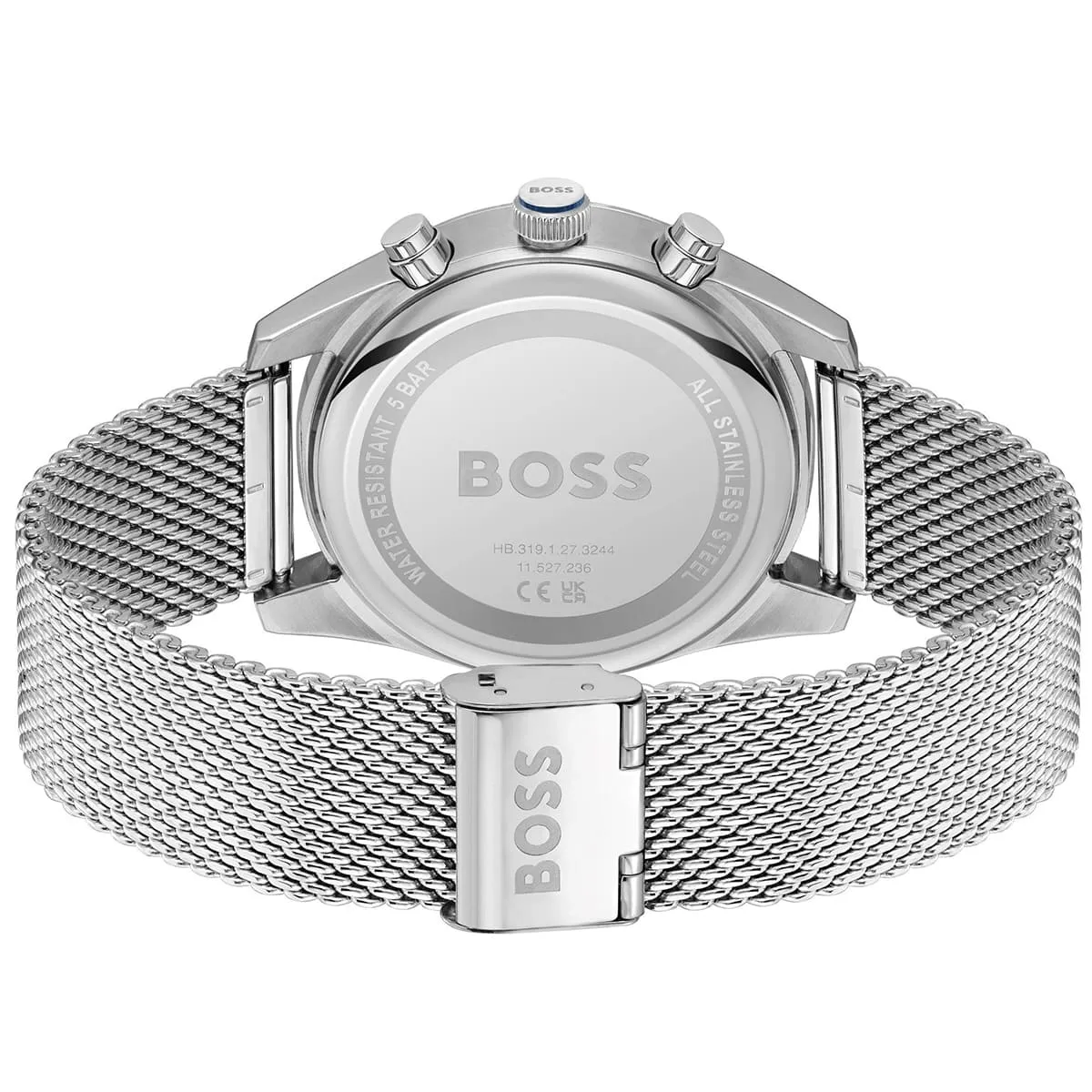 1514149-hugo-boss-watch-5bar-men-mesh-blue-dial-stainless-steel-metal-silver-strap-quartz-battery-analog-chronograph-skytraveller_3 Montre Hugo Boss Skytraveller Chronographe 1514149