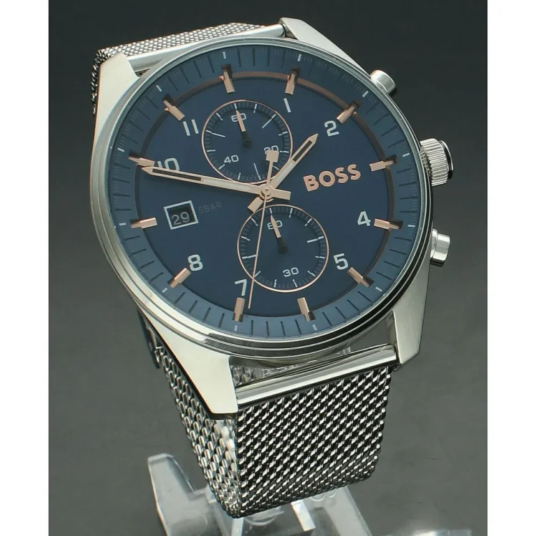 1514149-hugo-boss-watch-5bar-men-mesh-blue-dial-stainless-steel-metal-silver-strap-quartz-battery-analog-chronograph-skytraveller_9-768x768 Montre Hugo Boss Skytraveller Chronographe 1514149