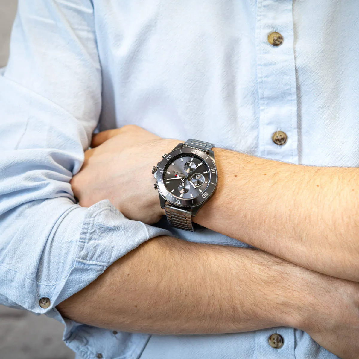 1791918-tommy-hilfiger-watch-men-gray-dial-metal-stainless-steel-strap-quartz-battery-analog-larson_11 Montre Homme Tommy Hilfiger Larson 1791918