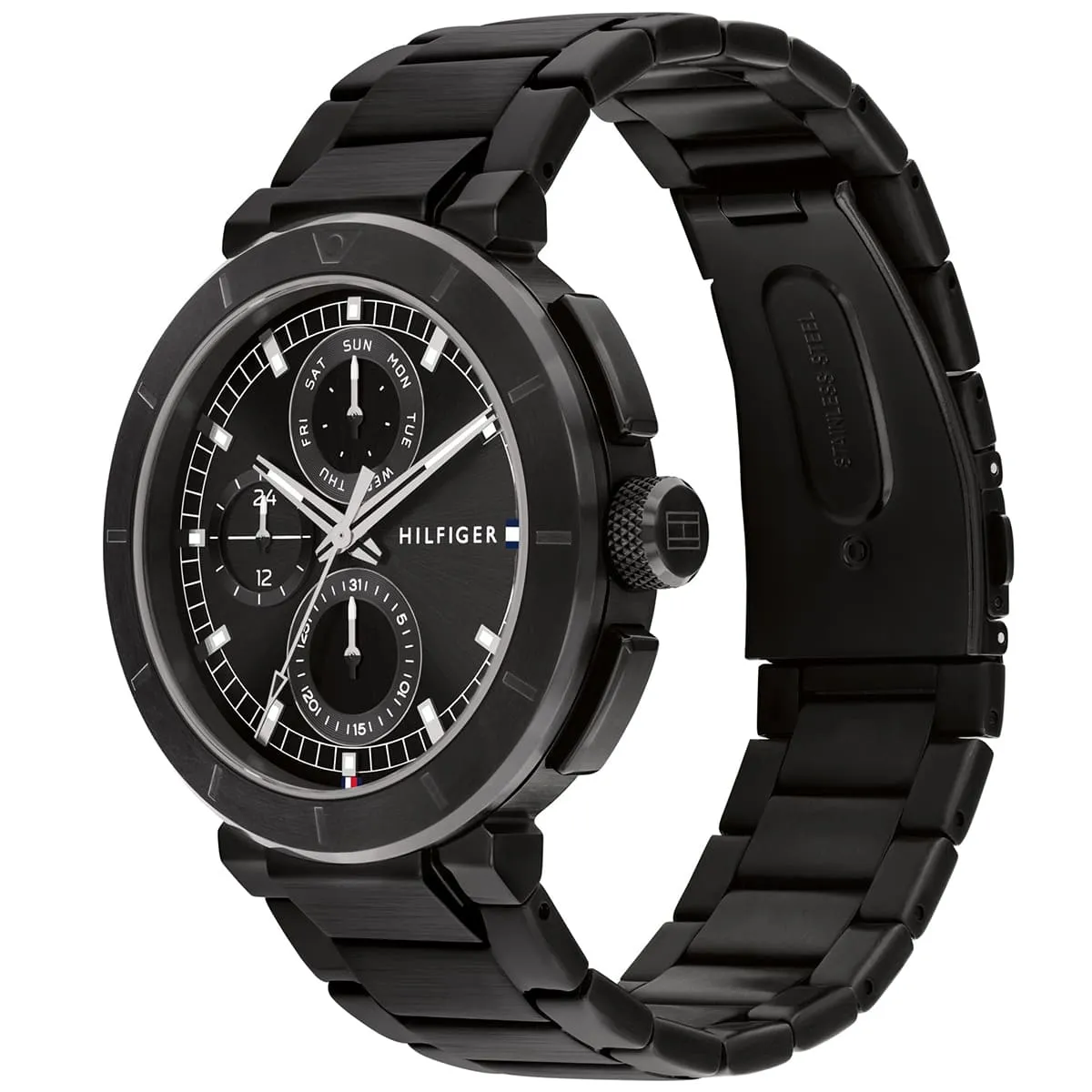 1792119-tommy-hilfiger-watch-men-black-dial-metal-stainless-steel-strap-quartz-analog-lorenzo_2 Montre Tommy Hilfiger Homme 1792119 – Élégance Noire