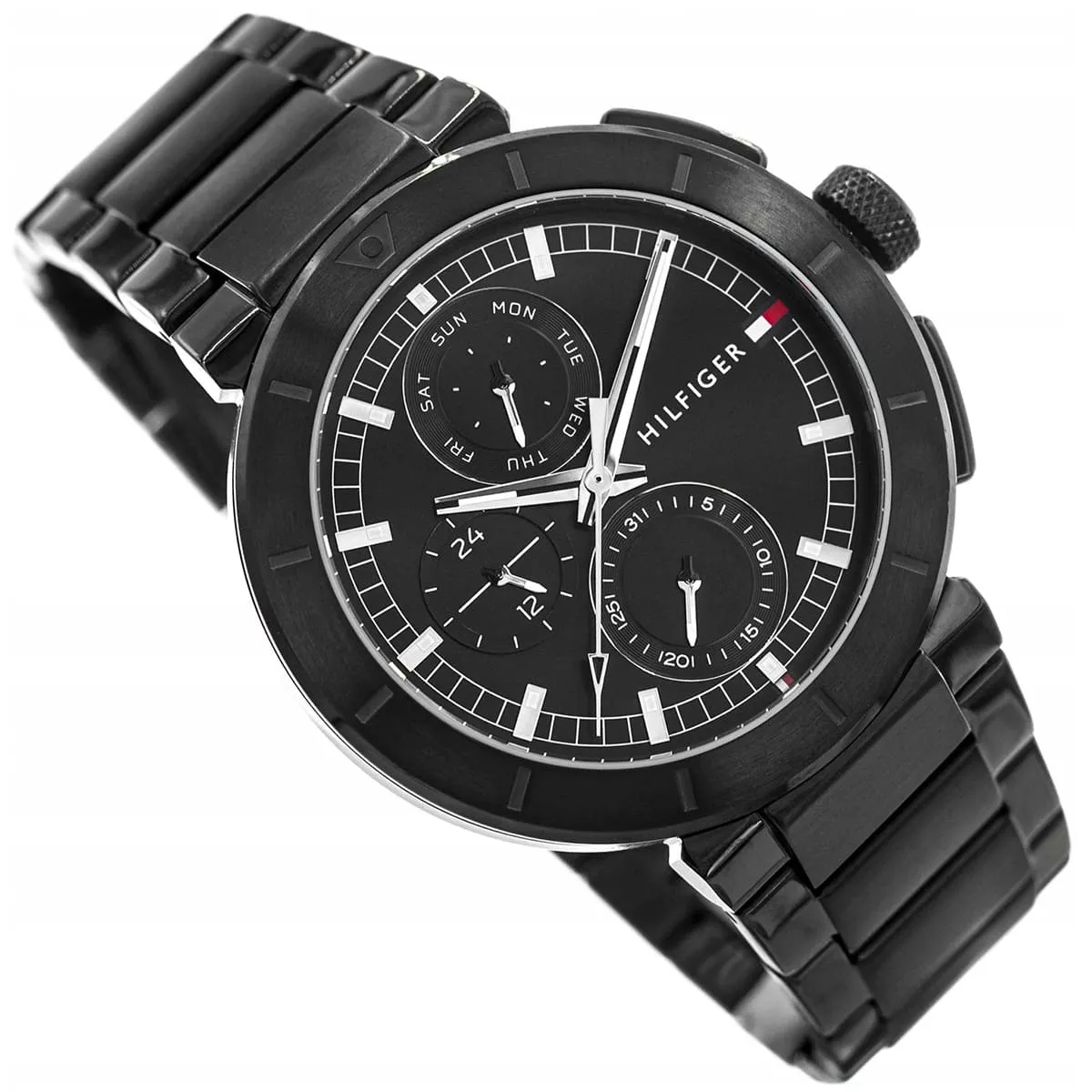 1792119-tommy-hilfiger-watch-men-black-dial-metal-stainless-steel-strap-quartz-analog-lorenzo_4 Montre Tommy Hilfiger Homme 1792119 – Élégance Noire