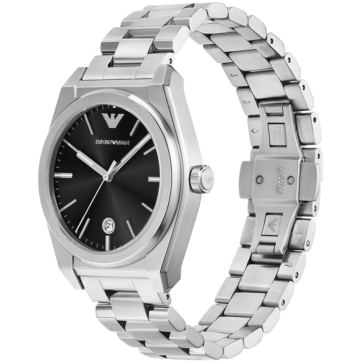 ar11622-emporio-armani-watch-men-black-dial-metal-stainless-steel-silver-strap-quartz-analog-federico_4 Montre Emporio Armani Homme AR11622 – Élégance Classique