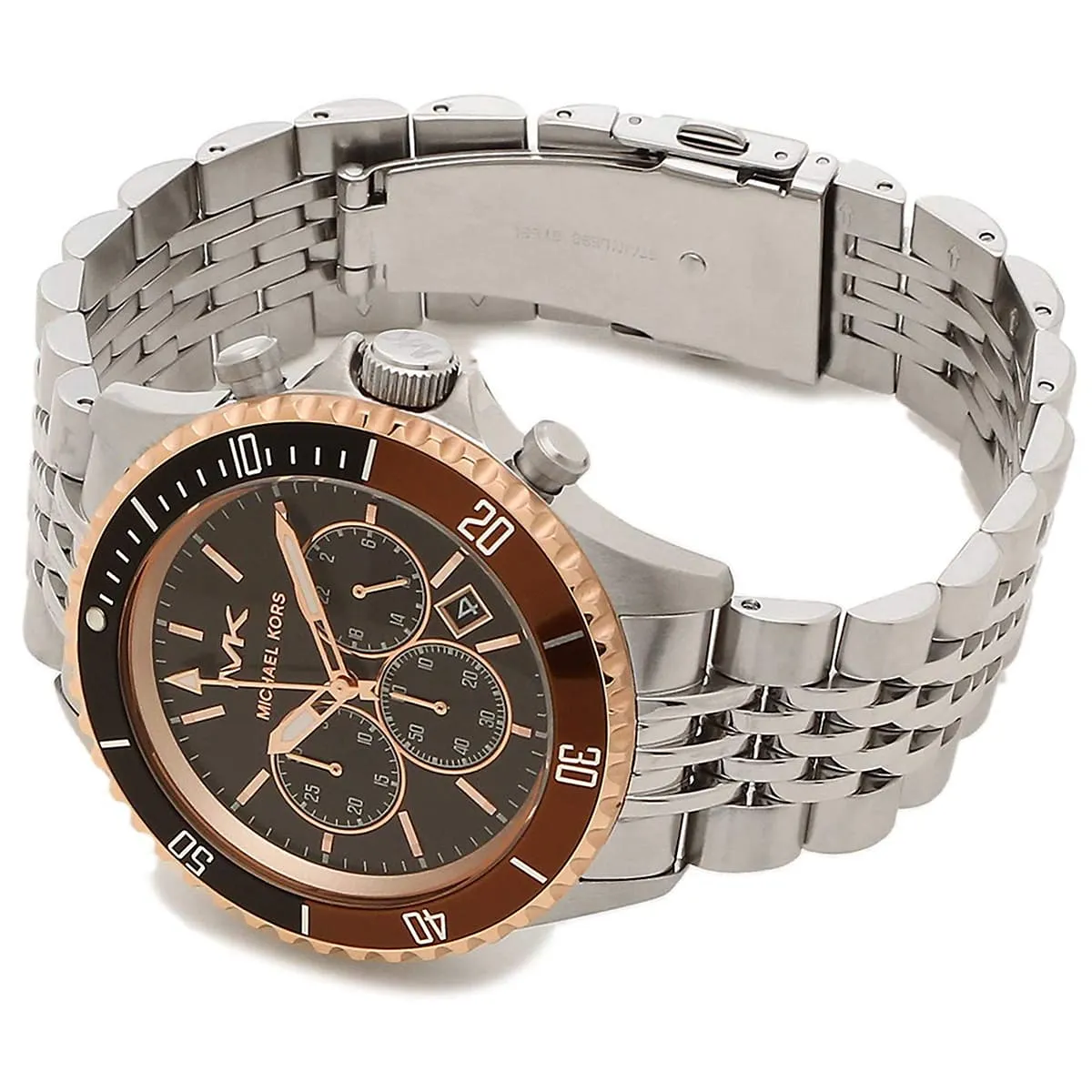 mk8725-michael-kors-watch-men-black-dial-metal-stainless-steel-silver-strap-quartz-battery-analog-chronograph-bayville_5 Montre Michael Kors Homme MK8725 – Élégance