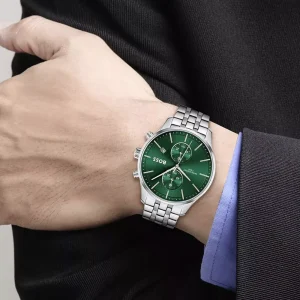 montre boss collection business associate en acier argente (2)