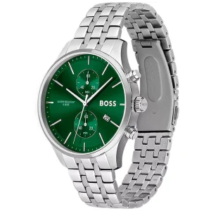 montre boss collection business associate en acier argente
