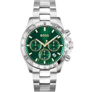 montre boss collection hero en acier argente