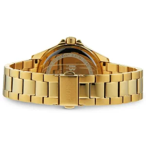 1502445 hugo boss watch women silver dial metal stainless gold strap quartz battery analog three hand premiere 5