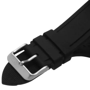 1513912 hugo boss watch men black dial rubber strap quartz battery analog chronograph 10bar 330ft admiral 6