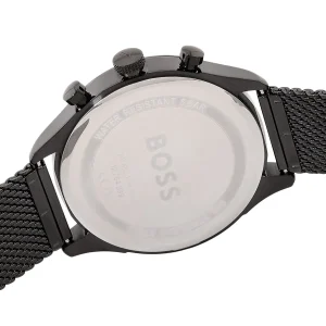 1514065 hugo boss watch men black dial metal stainless strap quartz battery analog chronograph gregor 6