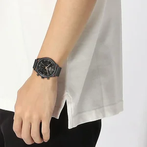 1514065 hugo boss watch men black dial metal stainless strap quartz battery analog chronograph gregor 7