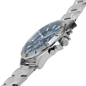 1514069 hugo boss watch men blue dial metal stainless silver strap quartz battery analog chronograph troper 6