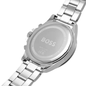 1514069 hugo boss watch men blue dial metal stainless silver strap quartz battery analog chronograph troper 7