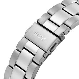 1514069 hugo boss watch men blue dial metal stainless silver strap quartz battery analog chronograph troper 8