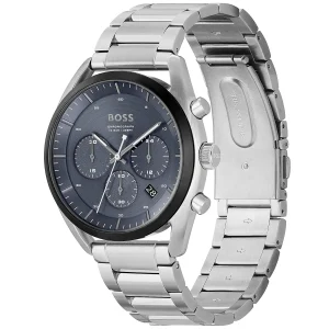 1514093 hugo boss watch men blue dial metal stainless silver strap quartz battery analog chronograph top 2