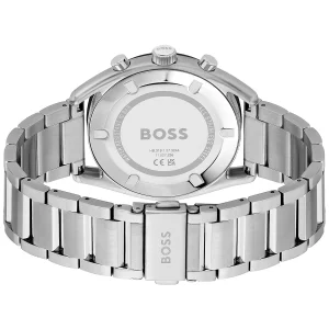 1514093 hugo boss watch men blue dial metal stainless silver strap quartz battery analog chronograph top 4