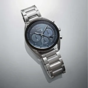 1514093 hugo boss watch men blue dial metal stainless silver strap quartz battery analog chronograph top 5