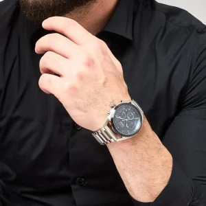 1514093 hugo boss watch men blue dial metal stainless silver strap quartz battery analog chronograph top 9