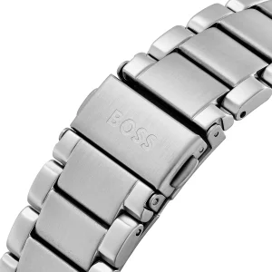 1514106 hugo boss watch men blue dial metal stainless silver strap quartz battery analog three hand tyler 6