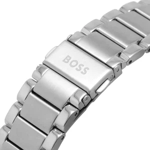 1514106 hugo boss watch men blue dial metal stainless silver strap quartz battery analog three hand tyler 9